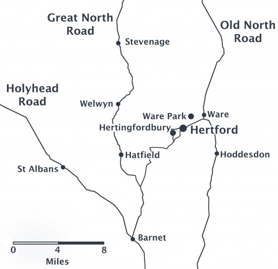 Hertford detail map Hertford detail map
