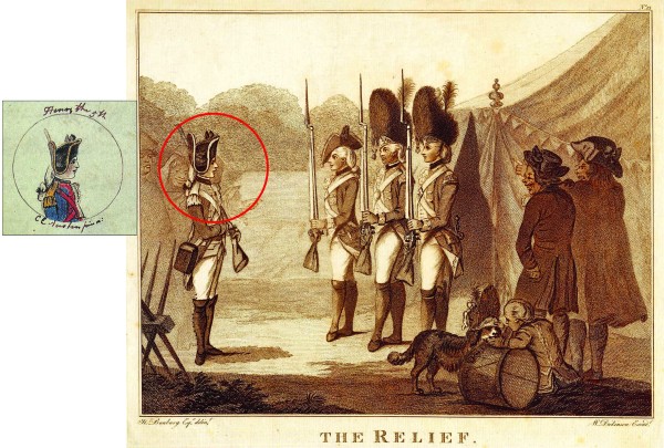 Cassandra’s sketch of “Henry the 5th” from The History of England next to Henry W. Bunbury's The Relief