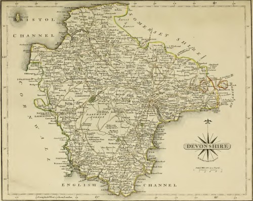Devonshire 1793 Map of the county of Devonshire
