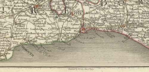 Devonshire Detail Map detail of Devonshire coast