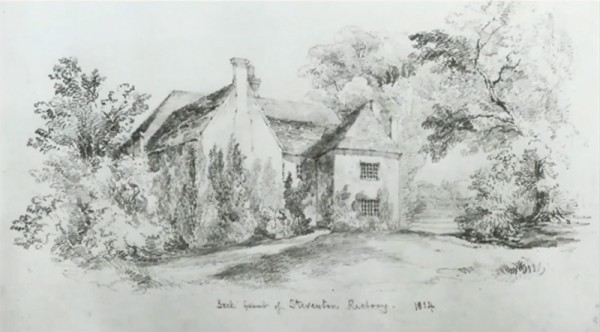 Sketch of the back of Steventon Rectory