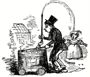 Black and white illustration of a Garden Engine