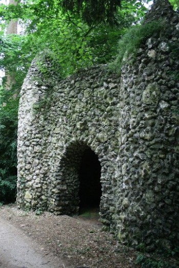 Entrance to the grotto at Houghton Lodge