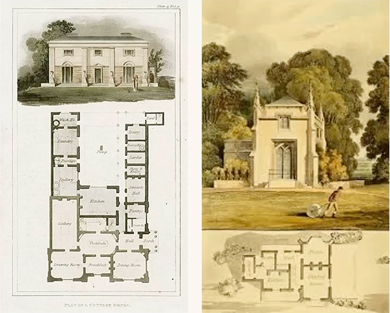 Blueprints for building an upscale cottage