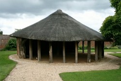 Circular Rustic Seat at Stoneleigh