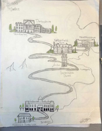 Student's Map of Pride and Prejudice Locations