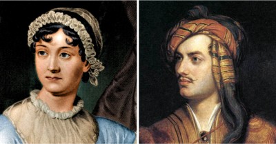 Portraits of Jane Austen and Lord Byron